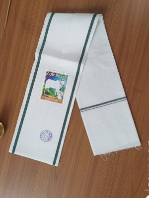 White Gamcha Patli kinari