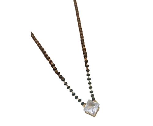 22 Inch Fancy Mangalsutra - Color: Black