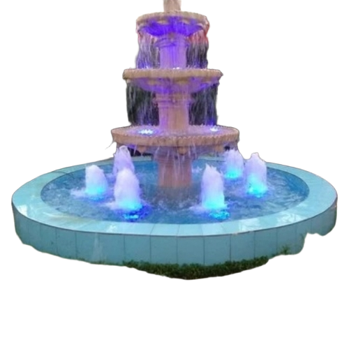 Three Stage Water Fountain - Handcrafted Ceramic, Blue | Multi Tier, Smooth Waterflow, Even Distribution