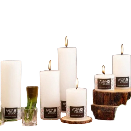 White Candles Without Fragrance