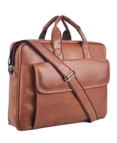 Brown Office Leather Bags - Color: Multiple