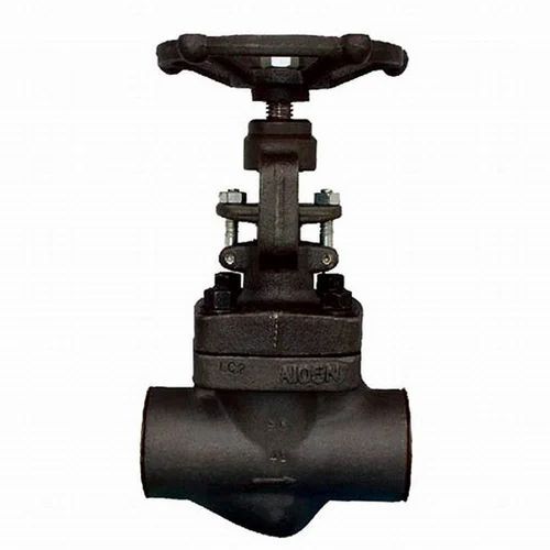Forged Steel Valves - Metal, Standard Size, Black, Socket Connection | Two-Way, Manual Operation, Durable, Fine Finished