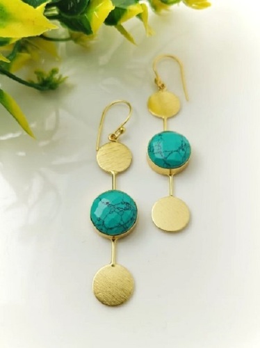 Ladies Fashionable Brass Earrings - Color: Comes In Various Colors