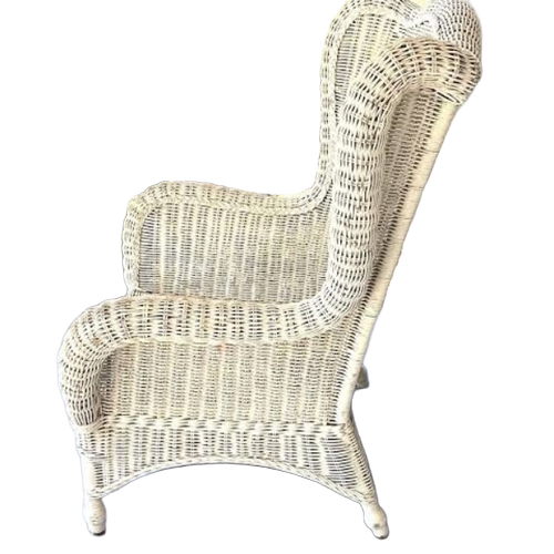 Rattan Wing Chair