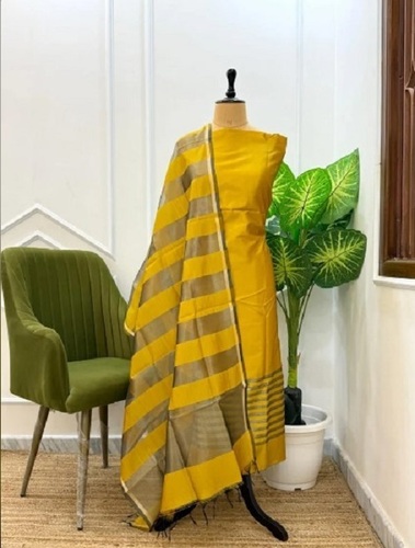 Silk Salwar Kameez - Color: Yellow
