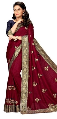 Silk Heavy Saree - Color: Comes In Various Colors
