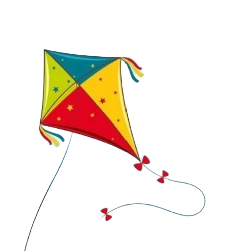 Kids Kites - Paper and Bamboo, Standard Size, Multicolor | Lightweight, Handcrafted, Durable, UV Resistant, Bendable Frame