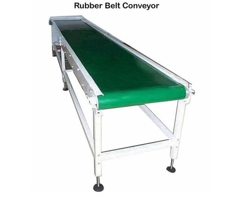Belt Conveyors - Metal Rubber Plastic, Standard Size, Green & White | Corrosion Rust Heat Resistant, Robust Steel Frame, Easy Operation