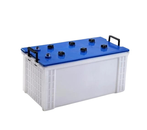 Inverter Batteries - Lead Alloy Plates, Plastic Cover, White & Blue, 12/24/48V, Vibration Free, Leak-Proof Sealed