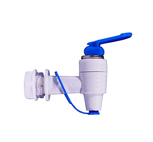 Plastic Filter Tap - Plastic, Standard Size, White & Blue | Leak Proof, High Pressure, Easy Grip Lever Handle