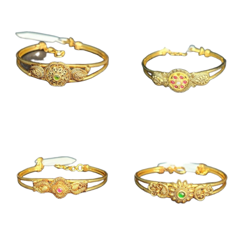 Sterling Silver Sunheri Ladies Kada - Color: Gold