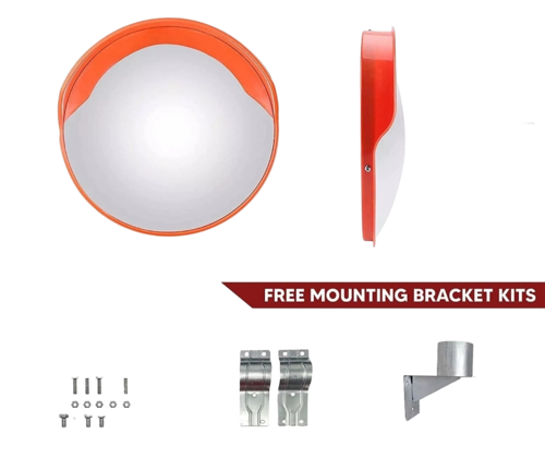 45Cm Convex Mirror - Color: Orange