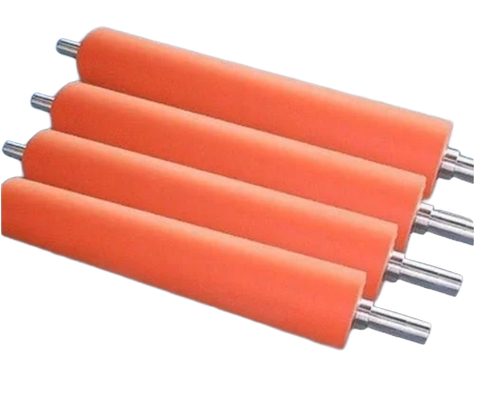 Hot Stamping Silicon Rubber Roller - Color: Red