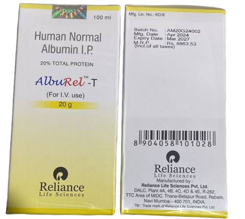 Human Norma Albumin I.P. 100Ml - Density: 1 Kilogram Per Litre (Kg/L)