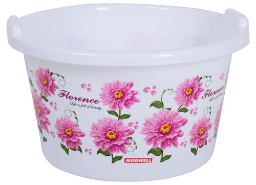 Plastic White Bathroom Tub Set