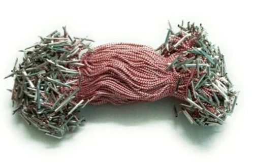 Durable Treasury Tag - Cotton String with Metal Ends, Plain Round Shape | Strong Material, Secure Fastening, Flexible Use