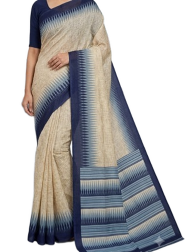 Fashionable Crepe Printed Sarees - Crepe Cotton Silk, 6.30m, Multicolor | Soft, Wrinkle Free, No Fade, Party Wear