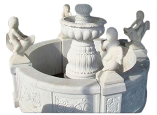 Garden Fountain Statue - Color: White