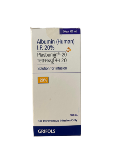 Albumin Human I.P. 20% Solution For Infusion - Capacity: 1 Kg