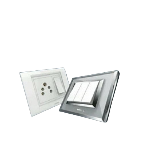 16 A White And Grey Oswal Riya Electrical Switch