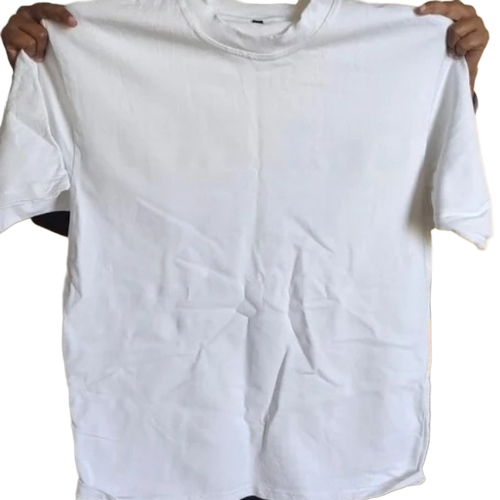 Mens T Shirt - Cotton, Sizes S-XXXL, White, O-Neck, Quick Dry, Lightweight, Machine Wash Friendly