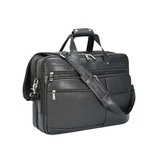 Pure Leather Bags - Leather, Standard Size, Black, Water Resistant | Zipper Closure, Fine Stitched, Soft Smooth Texture, Easy to Carry