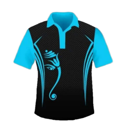Blue Ganpathy Sublimatioin T Shirts - Color: Multicolor