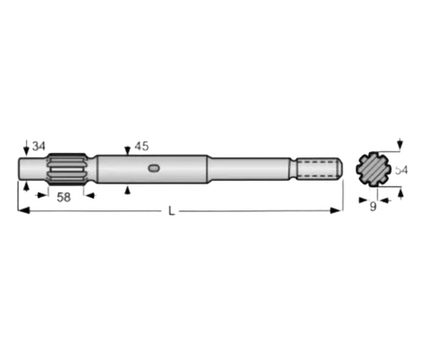 R32 Shank Adaptor - Color: Black