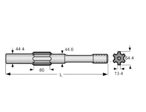 T45 Shank Adaptor - Color: Black