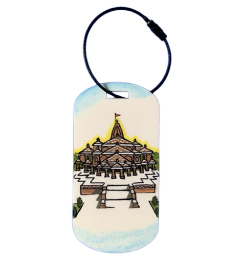 Ram Mandir Ayodhya Luggage Tag - Hardness: Hard