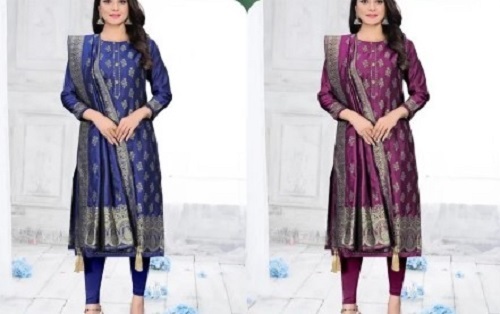 Banarasi Silk Suits - Color: Various Colors Are Available