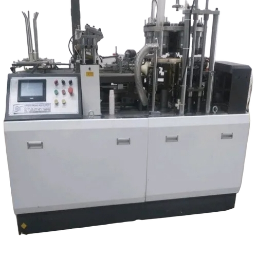 Semi Automatic Tea Coffee Paper Cup Machine - Color: White