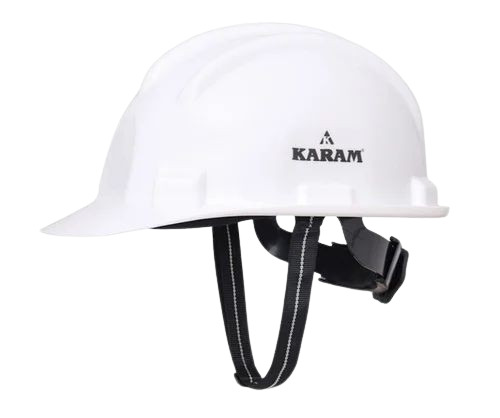 White Color Safety Helmet - Material: Plastic