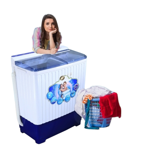 Domestic Washing Machine - Color: White And Blue