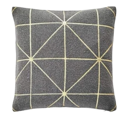 Cushion Cover - 100% Cotton, Square, Gray | Soft Fabric, Durable Stitching, Zipper Closure, Fade Resistant, Lightweight, Skin Friendly