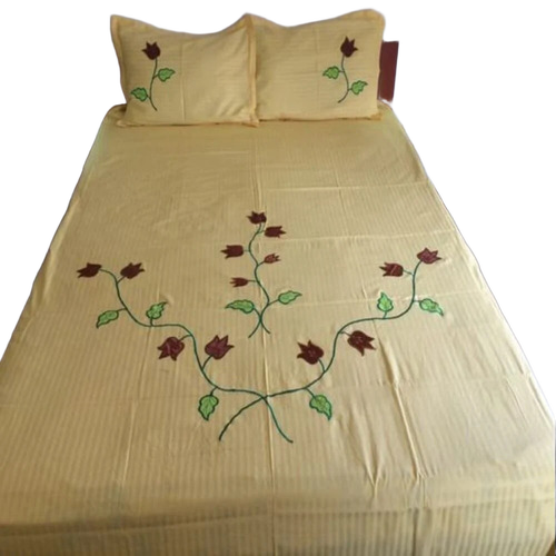 Designer Embroidere Cotton Double Bed Sheet
