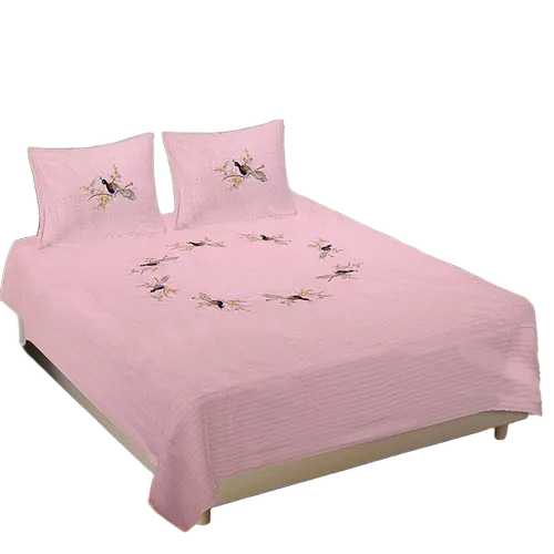 Embroider Kingsize Peacock Bedsheet