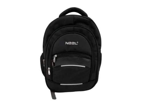 Polyester Black College Backpack Bag - Color: Blue