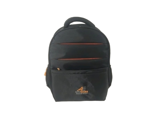 Polyester Black Company Logo Printed Backpack Bag