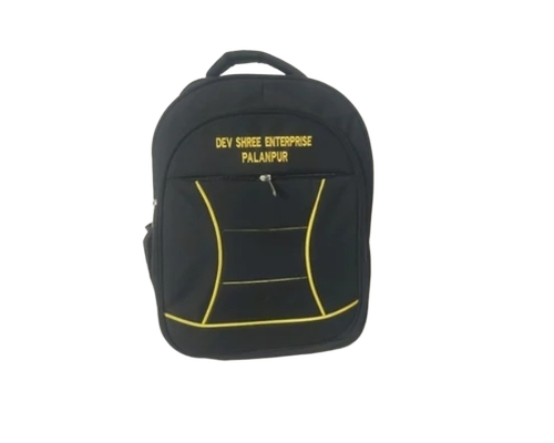 Polyester Office Backpack Bag - Color: Black