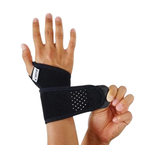 Portable Black Wrist With Thumb Loop Wrap