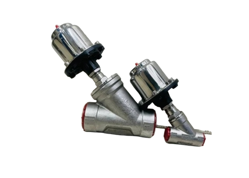 Y Type Control Valves Angle Type - Color: Silver