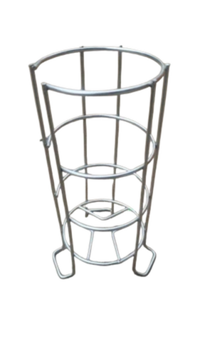 2kg Fire Extinguisher Cylinder Stand - Mild Steel, Silver | Durable Cylinder Storage