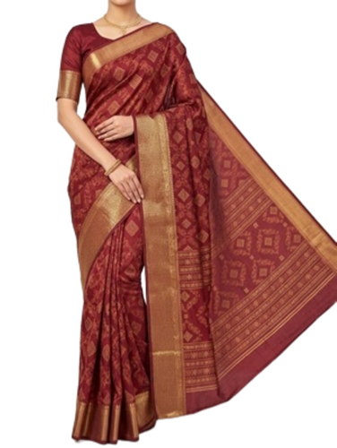 Fancy Art Silk Saree - Color: Maroon