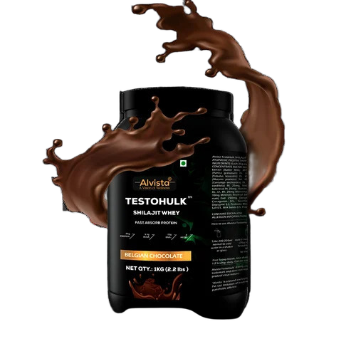 Shilajit Whey Protein - Whey Protein Isolate 1 Kg Chocolate Flavor | Vegetarian Muscle Recovery No Added Sugar