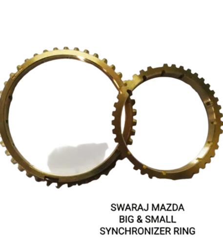 Swaraj Mazda Big And Small Synchronizer Ring - Brass, Golden, Helical Tooth, 1st Gear | Durable, Customized Size, Automobile Industry