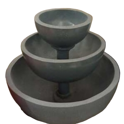 Water Fountain - Copper Nozzle, Grey, Music Type | Water Circulation, Soothing Sound, LED Lighting, Energy Efficient