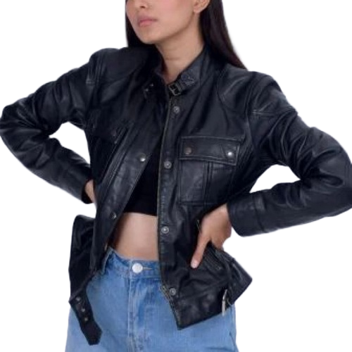 Ladies Biker Leather Jacket