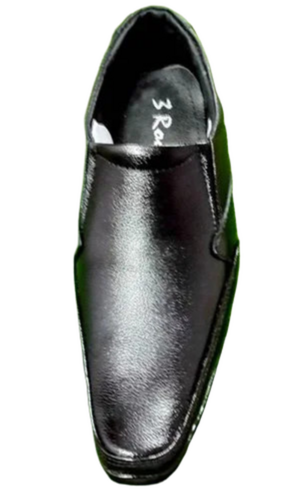 Men Black Formal Wear Leather Slip On Shoes - Color: Brown