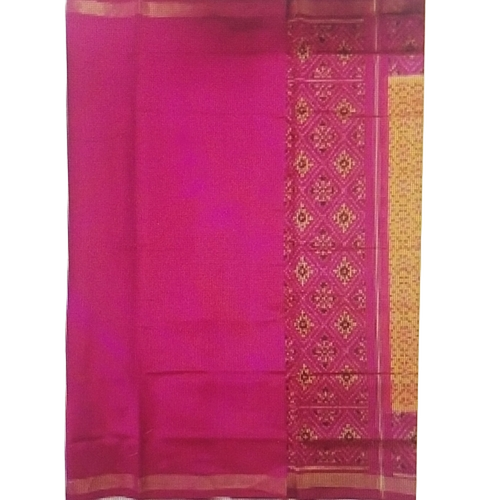 Pure Silk Semi Patan Pink Patola Saree